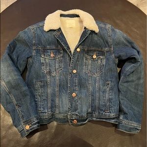 American Eagle Denim Sherpa Jacket